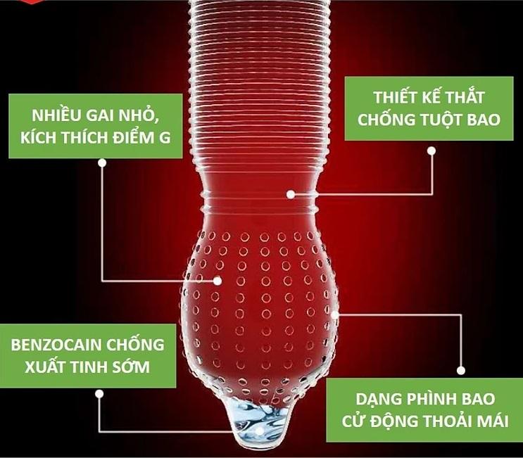 Bao cao su có gai Trải nghiệm tình dục mới mẻ và thú vị